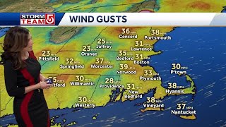 Video: Sunny but gusty Wednesday afternoon