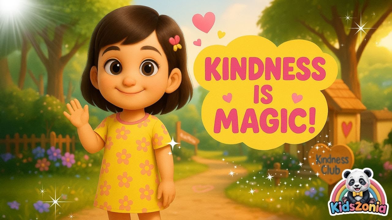 Kindness Is Magic | Heartwarming Kids Song About Sharing & Helping | Kidszonia Official