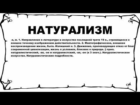 НАТУРАЛИЗМ - что