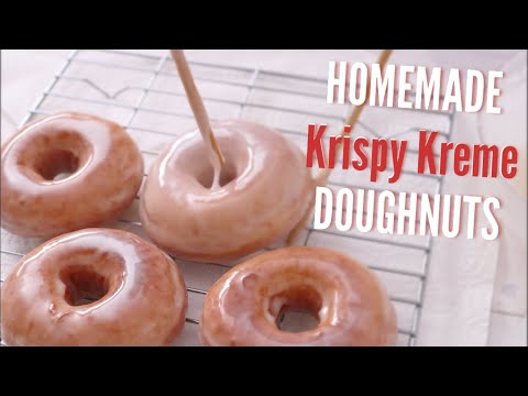 How to make Krispy Kreme doughnuts/donuts at home | simple recipe | ASMR