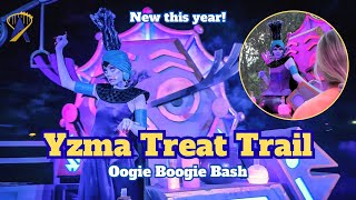 Pull the lever! Walking by Yzma at Oogie Boogie Bash 2026 🦙
