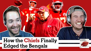 How the Chiefs finally edged the Bengals, Mahomes' day, Chiefs D, Super Bowl LVII \& more reaction