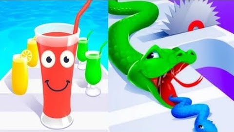 :Juice Run vs Snake Run 🍹🐍 | Funny Mobile Game Showdown