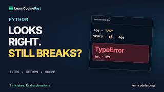 Python Tutorial: Why Your Code Breaks (And How to Actually Fix It) News