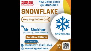 SNOWFLAKE Online Training @ DURGASOFT #durgasoftware #durgasoft #durgasoftonine #shorts #snowflake