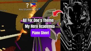 My Hero Academia - All For One's Theme | Roblox Piano🎹【 sheets in desc 】 screenshot 2