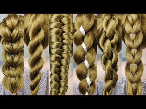 9 simple braids from only 2 strands. Very easy! 1 minute braids.