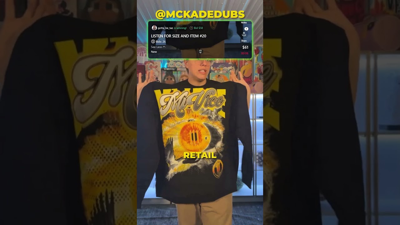Live Auction "Mivice : Limited Hoodie (XXL)" #whatnot #reselling #liveauction #evilvice