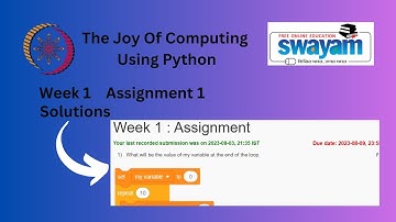 The Joy Of Computing Using Python Week 1 Assignment 1 Solution | NPTEL | Swayam | Jul - Dec 2023