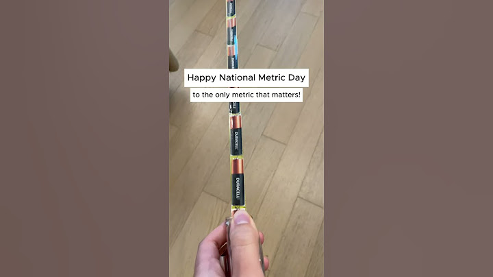 As everyone knows, the most important metric is Duracell batteries. #nationalmetricday
