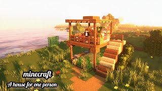 minecraft house tutorial for 1 person