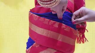 Quick and Easy Varamahalakshmi saree draping & decoration / How to drape saree for kalasha  shorts