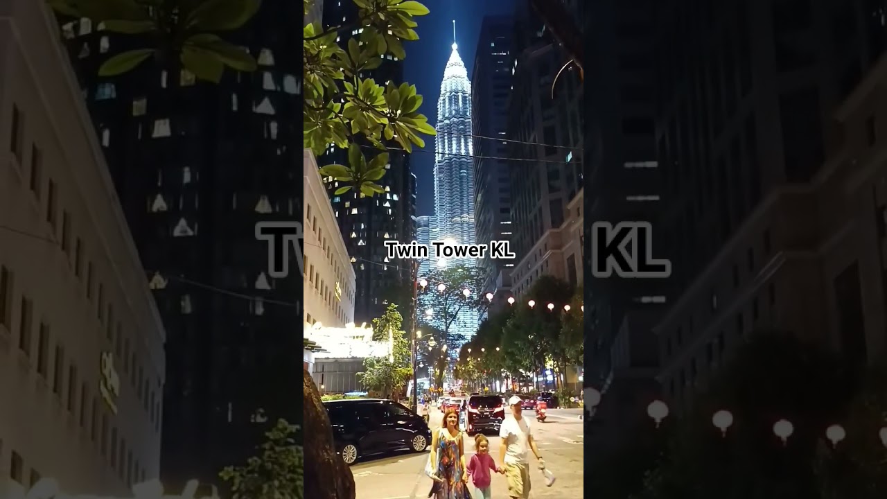 Twin Tower Kuala Lumpur Malaysia Malam Hari 