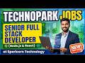Technopark Jobs: Senior Full Stack Developer (Node.js &amp; React) at Spericorn Technology