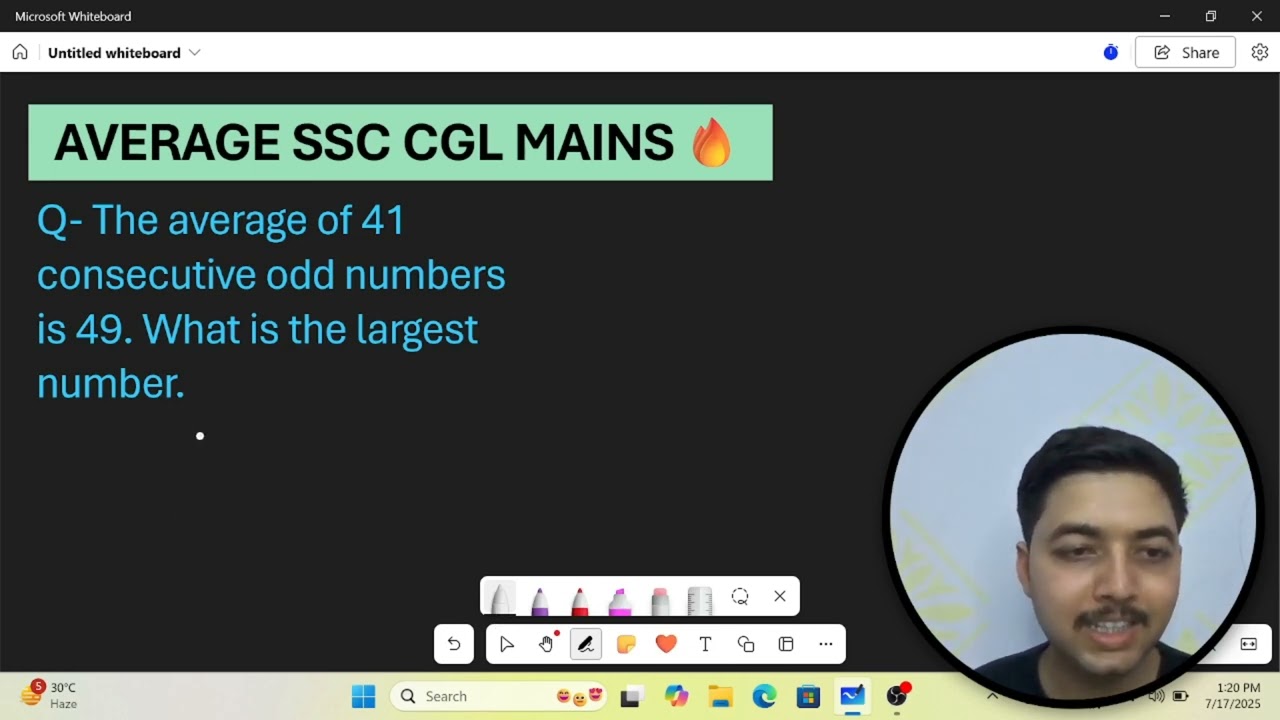 The average of 41 consecutive odd numbers is 49. What is the largest number.