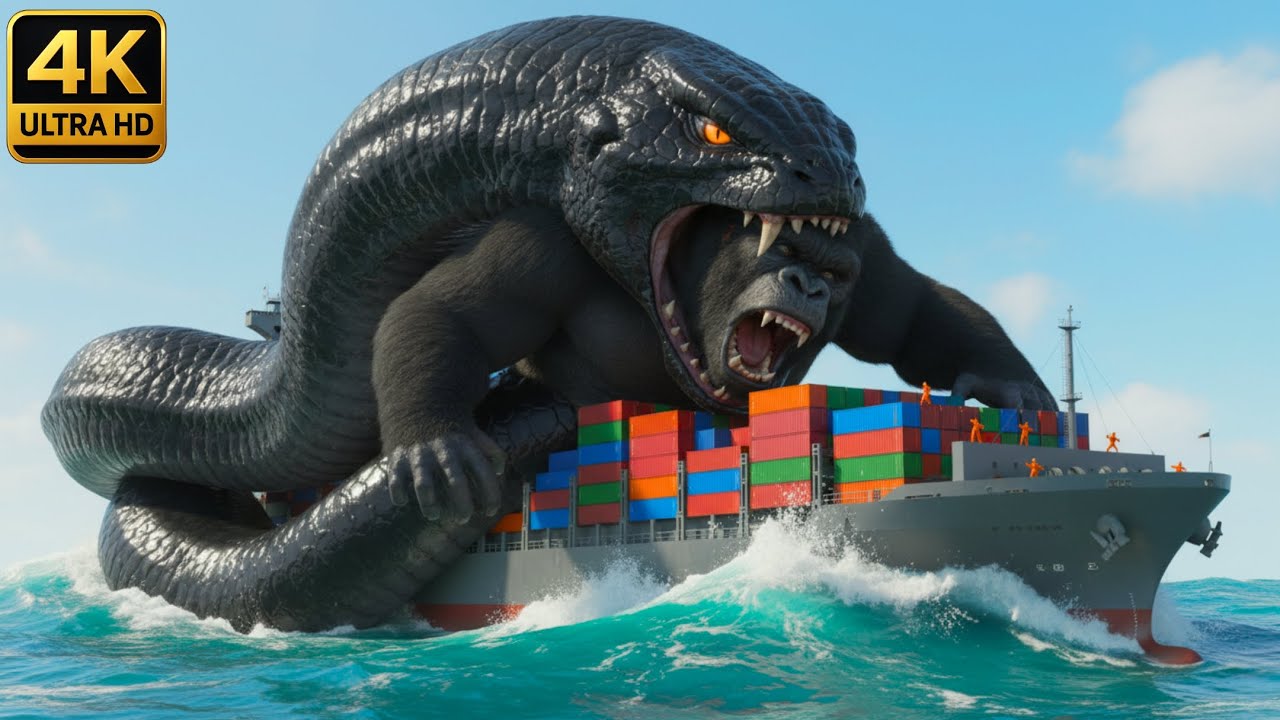 KONG VS GIANT SEA SNAKE | Epic Ocean Battle & Ship Rescue | Kong Rescue