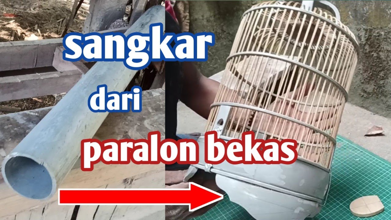 cara membuat sangkar burung dari paralon