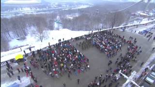 Флешмоб на Воробьёвых горах в Москве Флешмоб на Воробьёвых горах в Москве