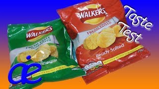 Potato Crisps From The Uk - Salt & Vinegar And Ready Salted Taste Test With Avi - Aei Online