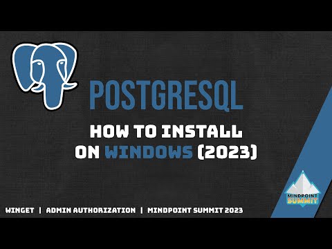 PostgreSQL - How to install on Windows (2023)