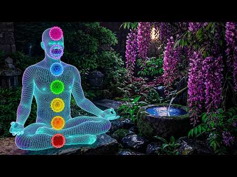 Chakra Healing Music + Bamboo Water Sounds🌿Relieve Stress, Anxiety & Depression, Stop Overthinking