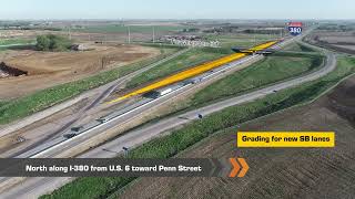 I-380 North from U.S. 6 toward Penn St. - I-80/I-380 interchange