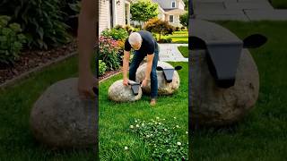 DIY Rock Sheep That Actually Look Good in Your Backyard Farmhouse Garden Decor 🐑🌿
