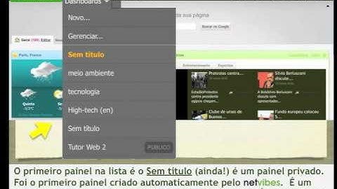 Screen 6 - Como visualizar paineis no Netvibes