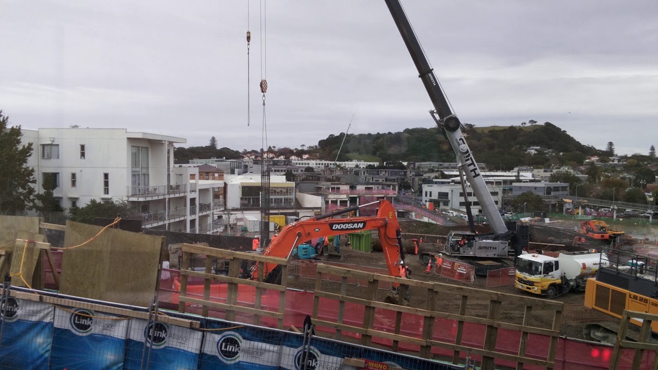 Auckland Cit Rail Link Mt Eden Construction Timelapse Friday 29 May