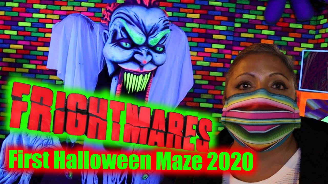 first-halloween-maze-of-2020-frightmares-lagoon-theme-park-youtube