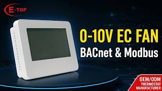 FT-70 Surface Mounted FCU Thermostat: 0-10V EC Fan & BACnet/Modbus