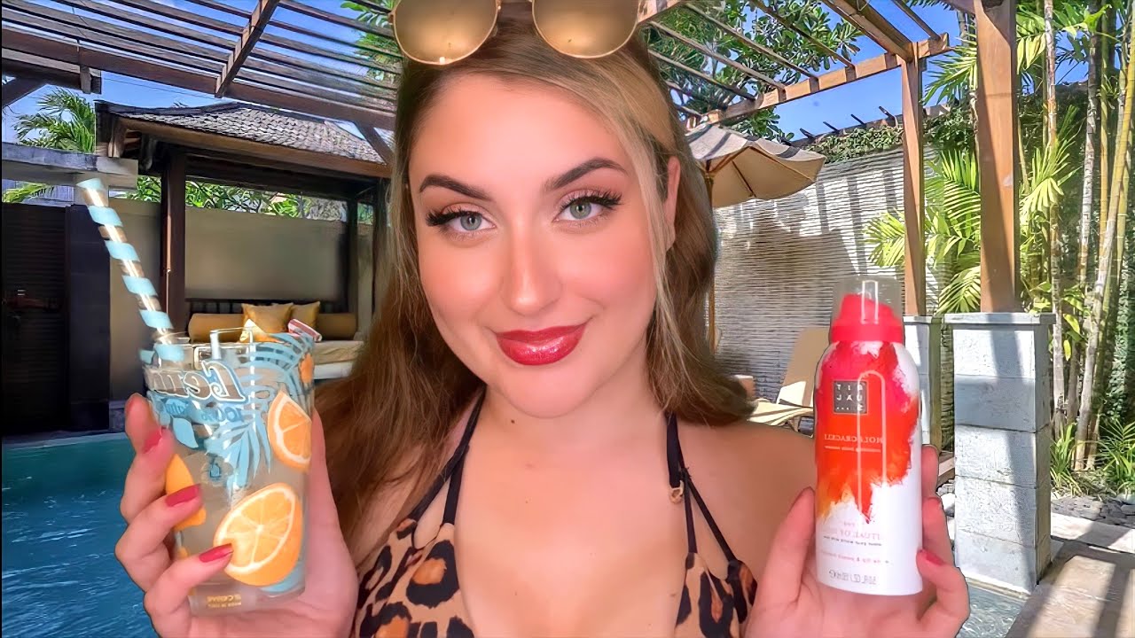 Asmr deutsch Abkühlung am Pool🍹Personal Attention Roleplay 6/6 Traumreise [Crackling Body Mousse]