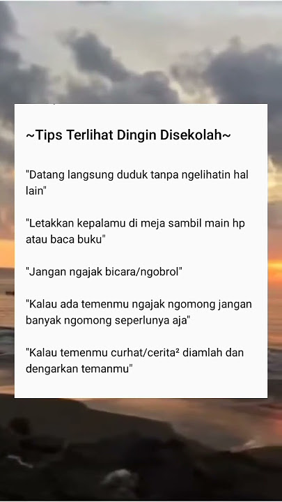 Jadi Cool Dulu Yekan😎 |Tips Jadi Dingin Disekolah #tips #jadi #dingin #disekolah #shorts