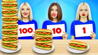 100 Katlı Yiyecek Mücadelesi | RATATA’dan 100+ Katlı Büyük Şeker Yemek