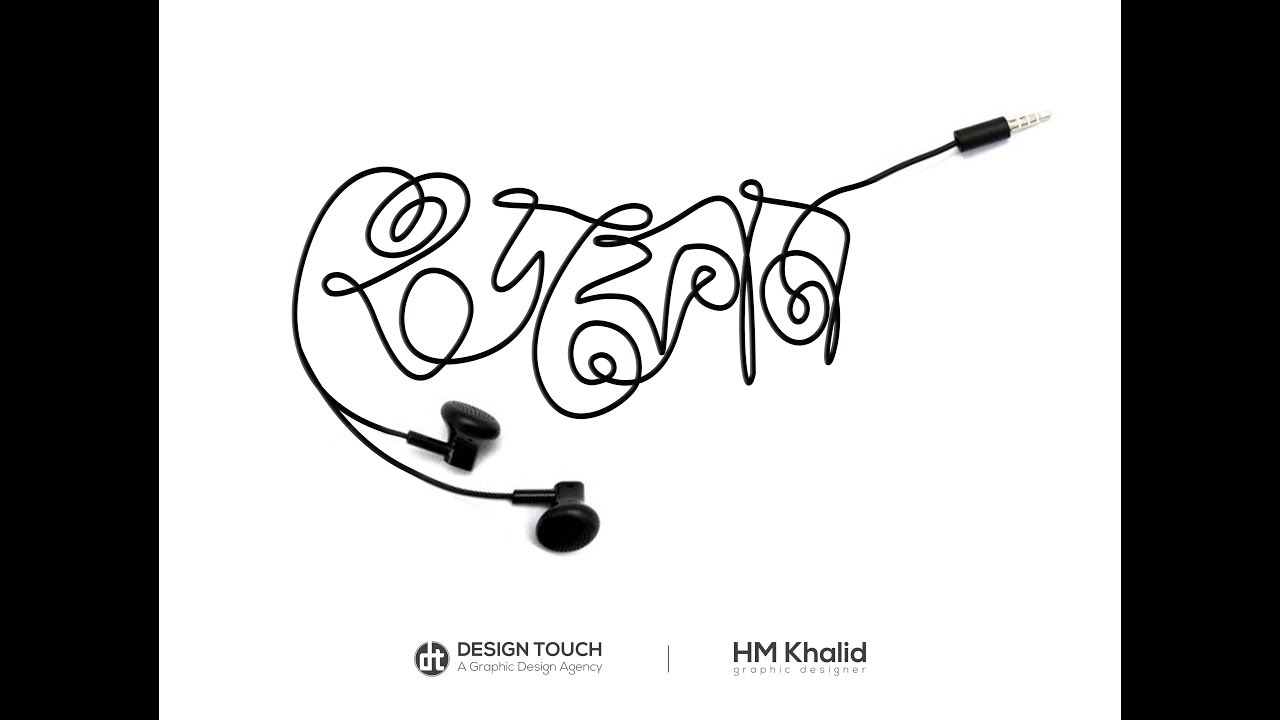 Headphone Typography Bangla II HM Khalid YouTube