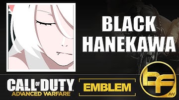 COD Advanced Warfare Emblem Tutorial #139 - Black Tsubasa Hanekawa by Missmaxinima