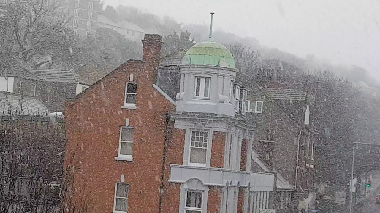 Snow in .. Chatham Medway Kent United Kingdom 26.02.2018 YouTube