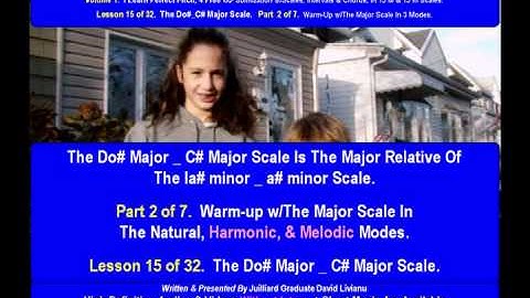 Part 2a. LESSON 15 of 32, The Do#_C# Major Scale. THEORY