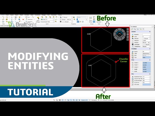 Create Offset of Entity with Specific Chamfer Distance from Toolbar