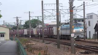 EF66 133号機[吹]牽引3075レ 安倍川駅～用宗駅間通過