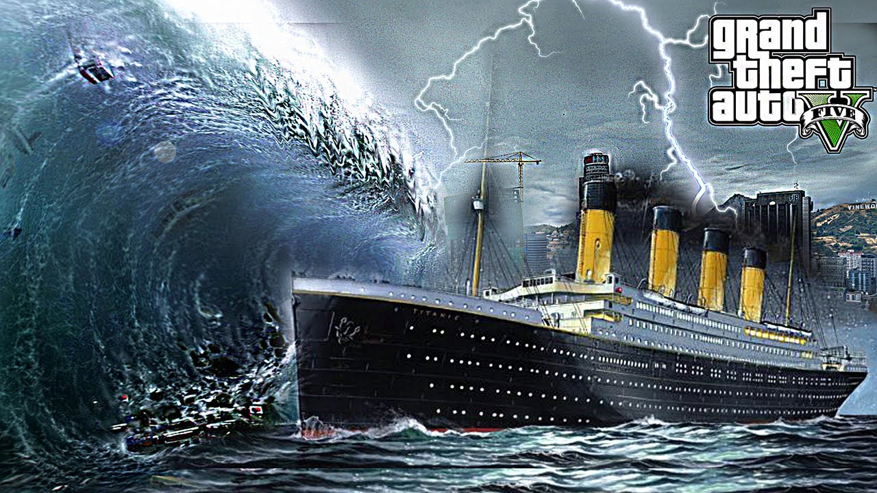 Titanic Vs Tsunami Will It Sink Gta 5 End Of Los Santos Mod
