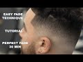Step by step tutorial on how to do a perfect fade (blurry fade) Perfect mid-fade with curls on top