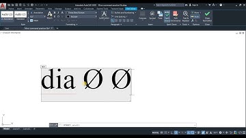 How to write the diameter symbol in AutoCAD
