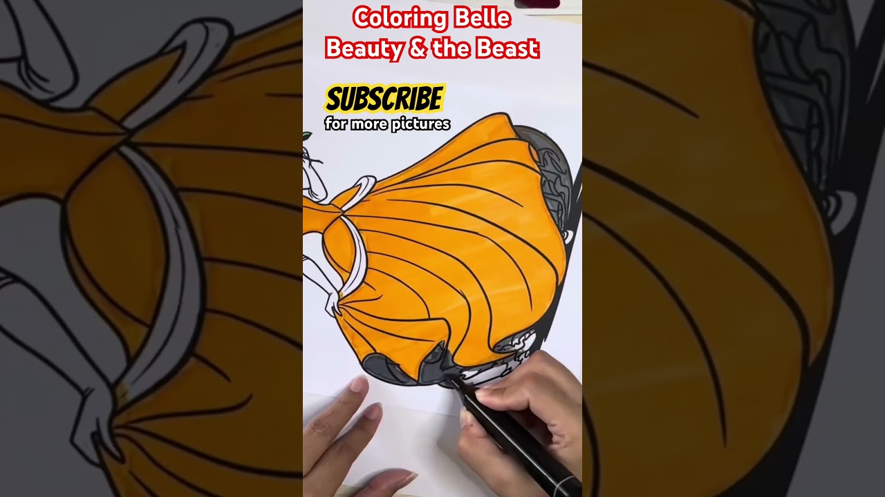 Coloring Belle Beauty & the Beast 