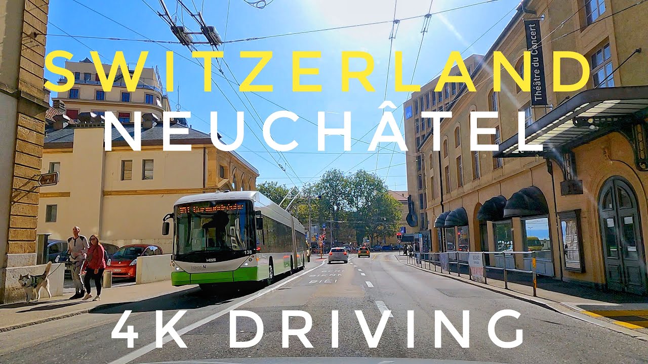 Exploring Neuchâtel: Sunny Autumn Drive through the Old Town in 4K | Driving POV