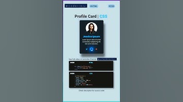 Profile card design using html css.!!  🚀 #htmlcssjs  #htmlcoding #css#javascript #profilecard