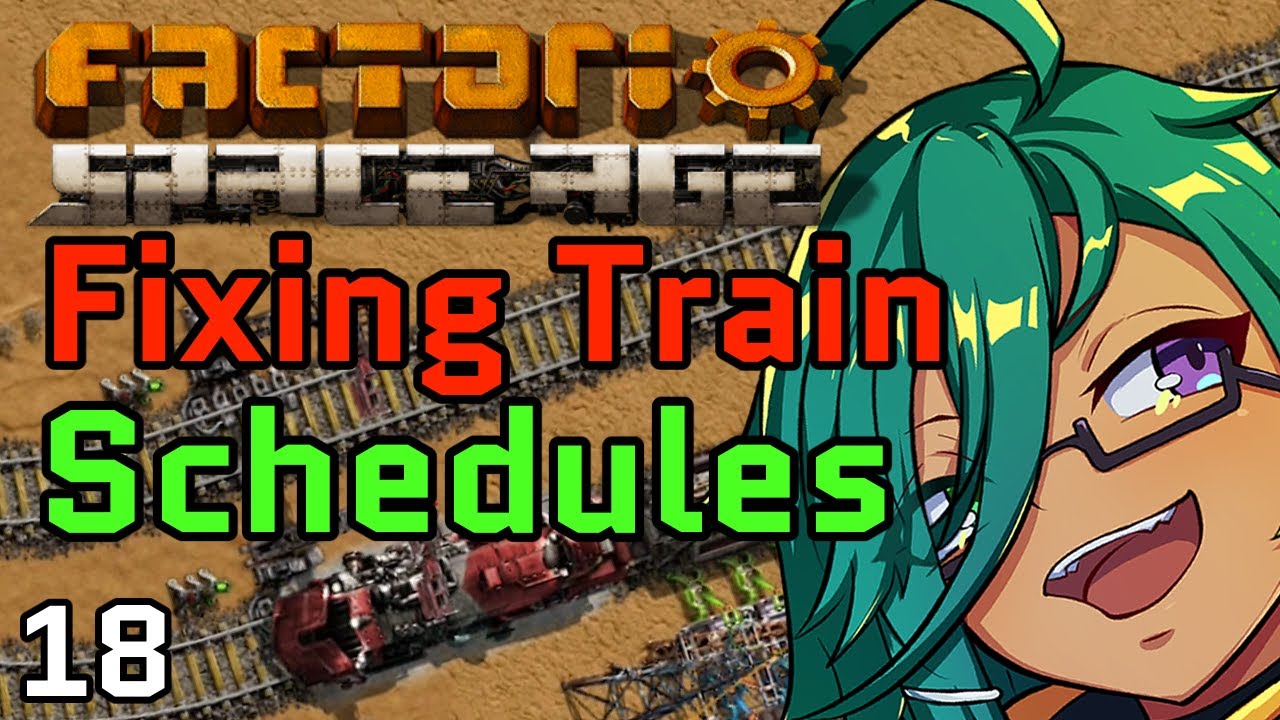 Fixing my train scheduling sins! | 18 | Factorio Space Age - YouTube