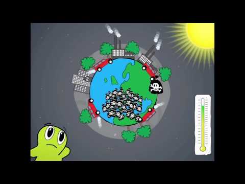 2D animation in after effects on global warming