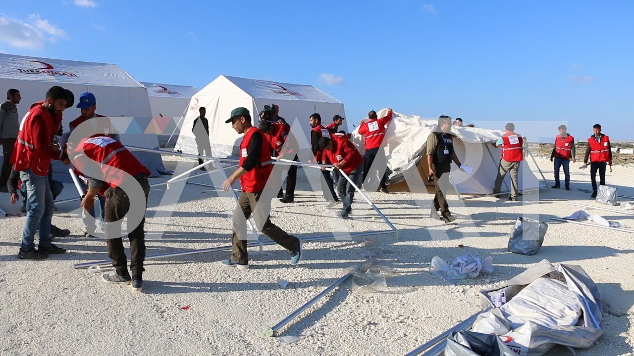 استقرار 1200 عائلة من مهجري الغوطة الشرقية في مخيم كفرلوسين بإدلب