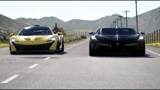 Bugatti La Voiture Noire vs Hypecars at Highlands